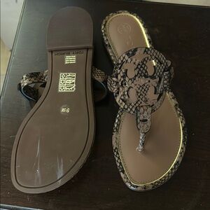 Tory Burch Snakeskin Pattern Sandals